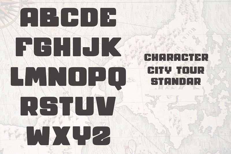 City Tour创意图形英文字体 设计素材 第10张