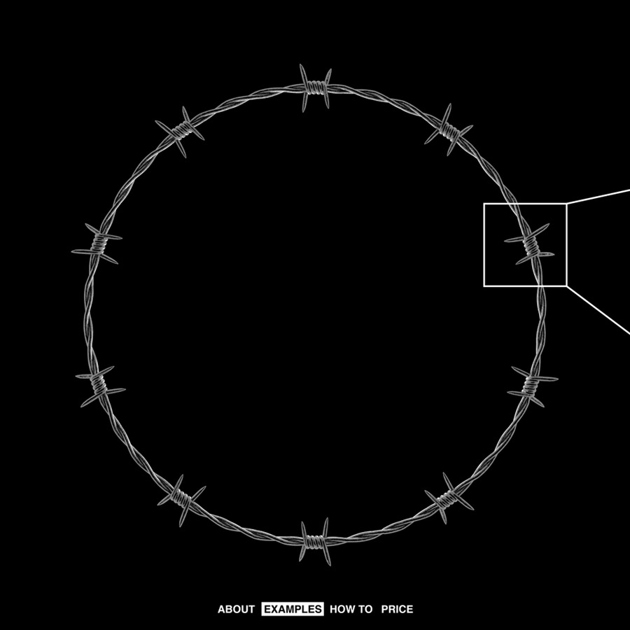 30款高清镀铬金属3D渲染带刺铁丝网PNG透明图片设计素材 Barbed Wire Graphic Pack . 第2张