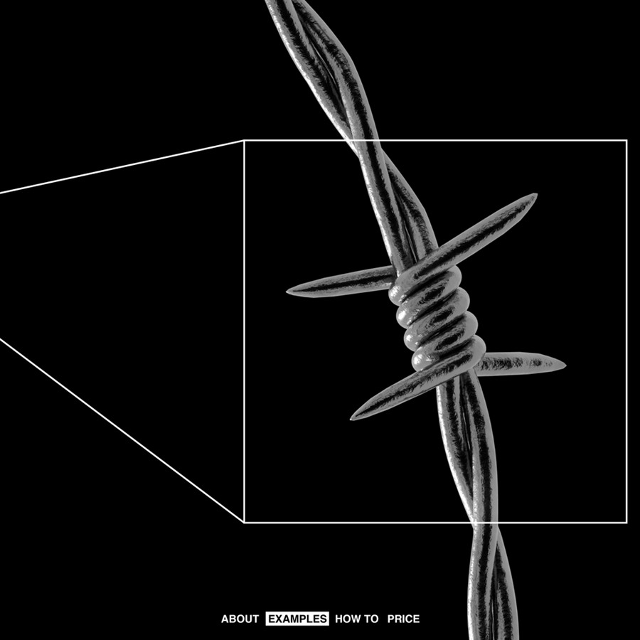 30款高清镀铬金属3D渲染带刺铁丝网PNG透明图片设计素材 Barbed Wire Graphic Pack . 第3张