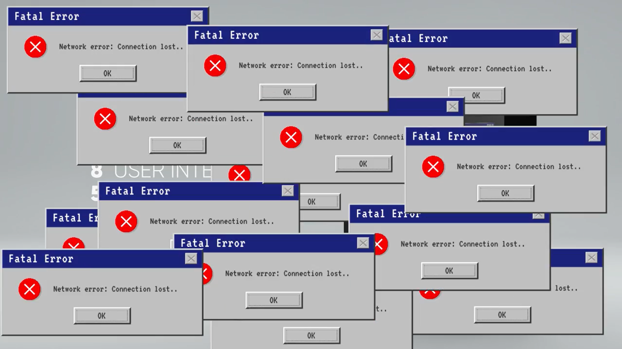 90年代复古电脑窗口软件错误崩溃死机error弹出故障界面背景页面AE/PR/FCPX模板 90s Digital Wave Pack 图片素材 第2张