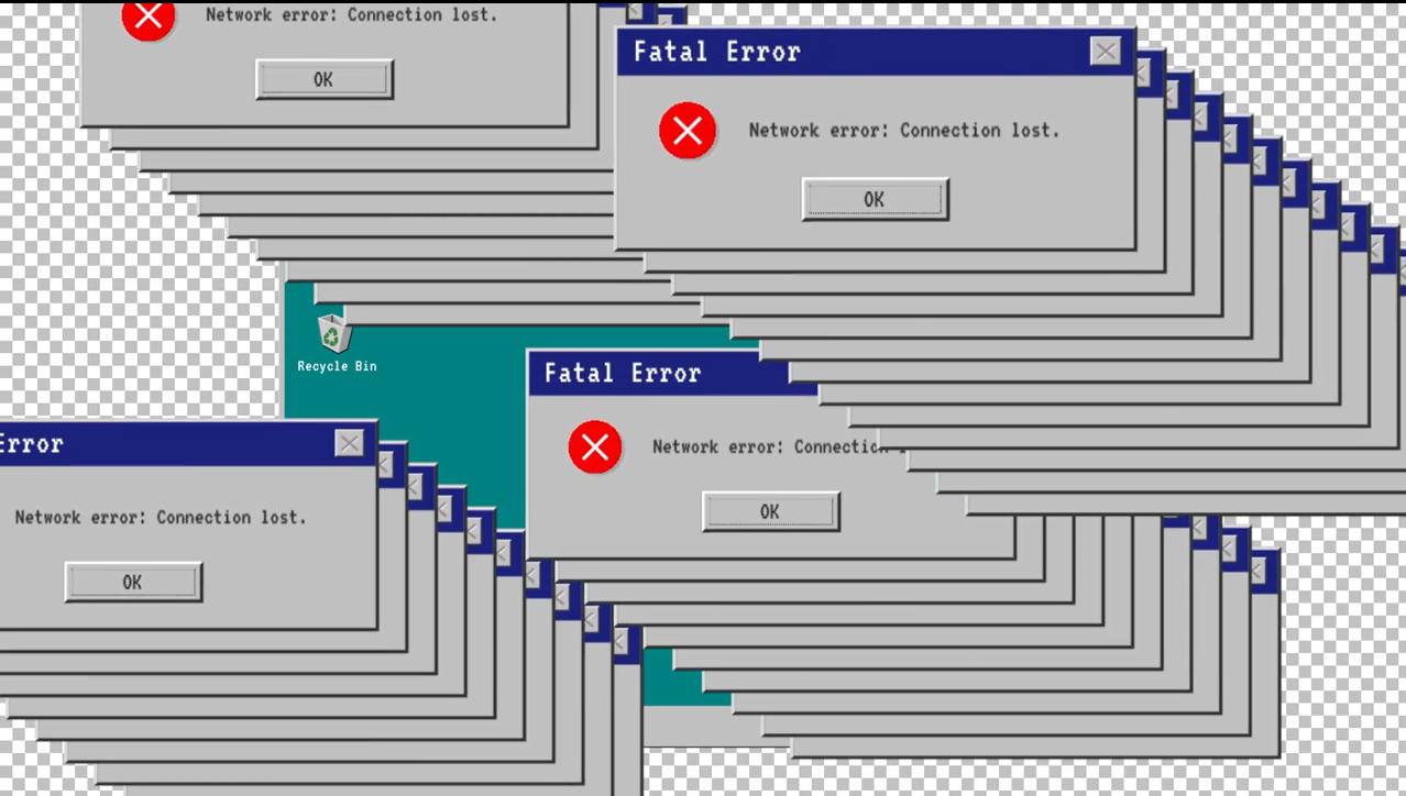 90年代复古电脑窗口软件错误崩溃死机error弹出故障界面背景页面AE/PR/FCPX模板 90s Digital Wave Pack 图片素材 第8张
