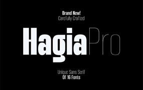 Hagia Pro现代无衬线字体完整版