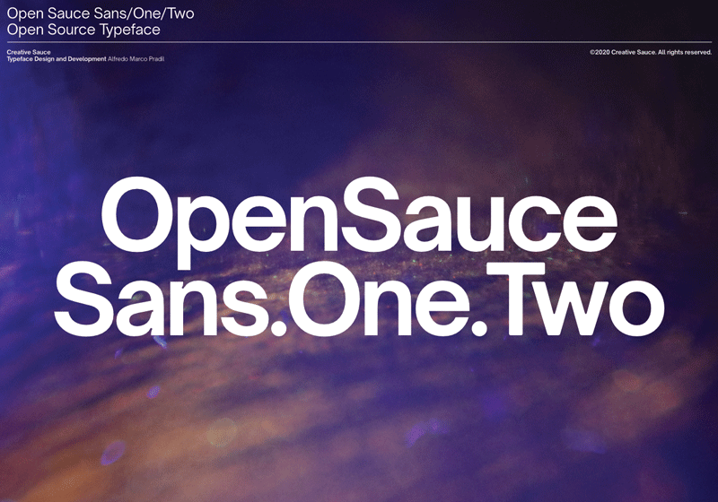 Open Sauce无衬线英文字体，免费可商用 设计素材 第1张