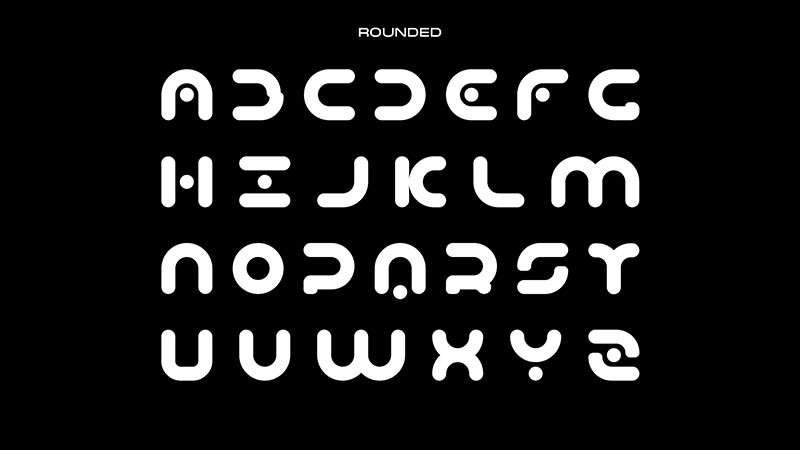Neoda现代几何英文字体，免费商用字体 设计素材 第2张