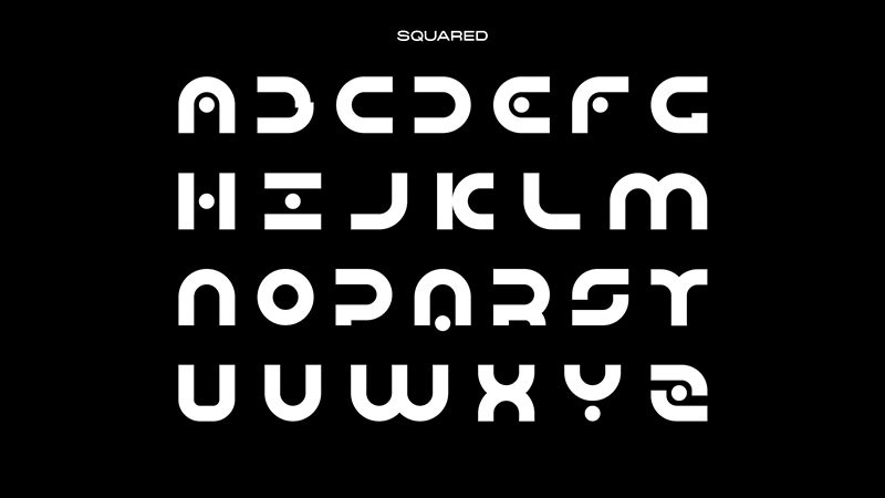 Neoda现代几何英文字体，免费商用字体 设计素材 第3张