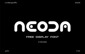 Neoda现代几何英文字体，免费商用字体