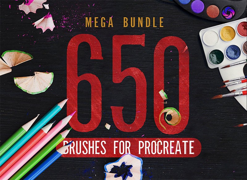 650+Procreate全套画笔和纹理笔刷 笔刷资源 第1张