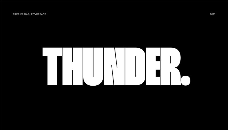 THUNDER可商用无衬线英文字体 设计素材 第1张