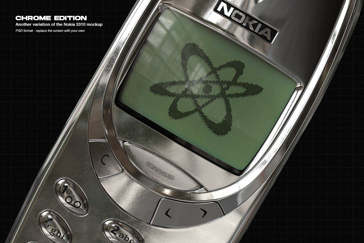 千禧年复古做旧诺基亚做旧半色调像素化屏幕显示+诺基亚PSD模型 Retro Phone Screen Effect 样机素材 第12张