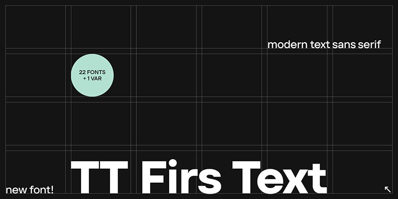 TT Firs Text现代感英文字体完整版 设计素材 第1张