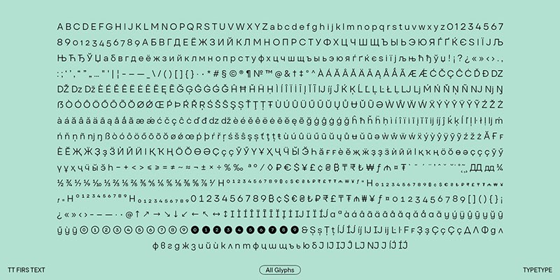 TT Firs Text现代感英文字体完整版 设计素材 第10张