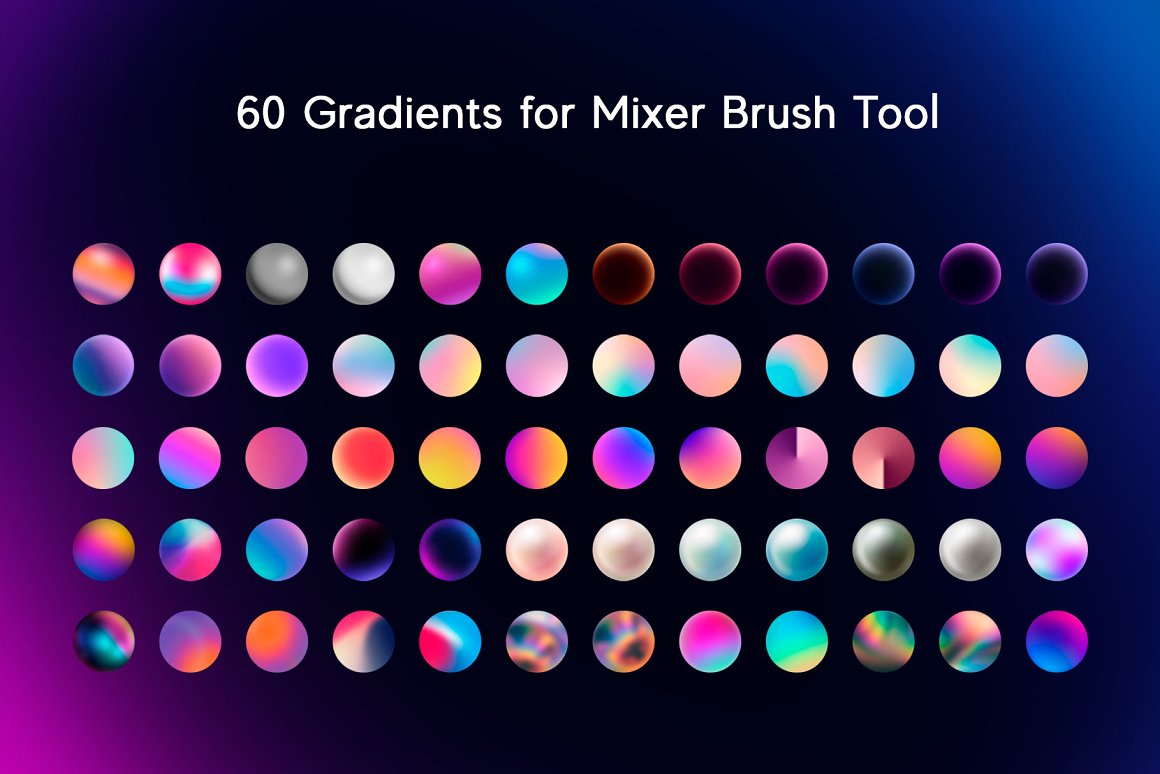 全息抽象扭曲霓虹3D流体混合器PS笔刷+渐变形状包PNG素材包 3D-Fluid-Mixer-Brush-Gradients 图片素材 第4张