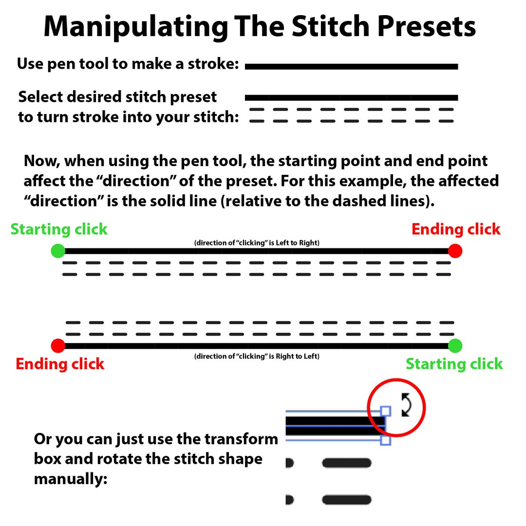 60个潮流服装设计手绘矢量模型预制针迹预设 Seaggs Vector Stitch Presets . 第4张