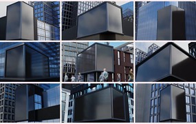 AE模板：10个逼真城市3D弯曲街角广告屏场景效果包