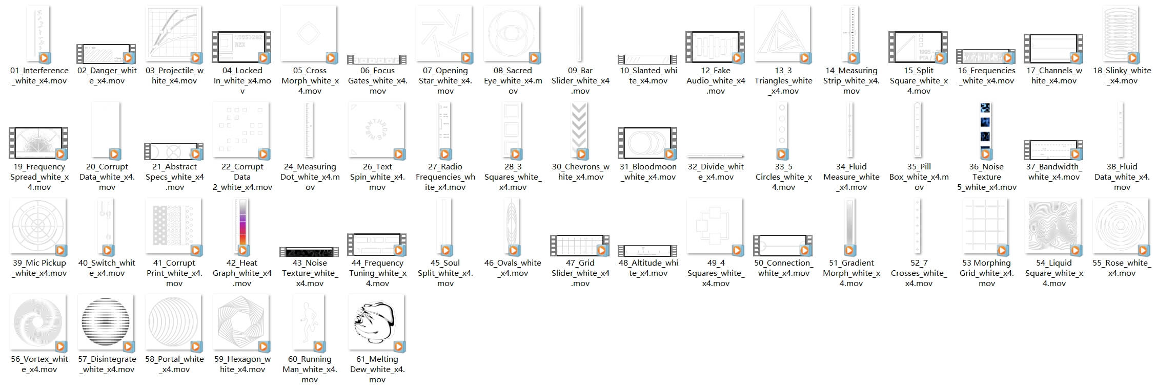 Motion Icon Pack 60多个极简主义抽象趣味性预渲染动画运动图标形状元素包MOV动效素材 Animated Elements vol.1 图标素材 第3张