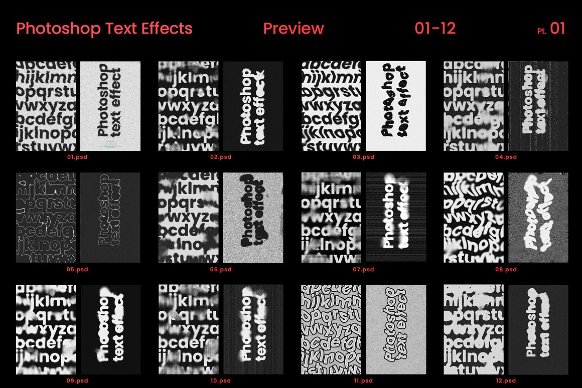Inartflow 40个抽象艺术酸性墨迹故障置换扭曲类型失真海报PSD样机模板 样机素材 第11张