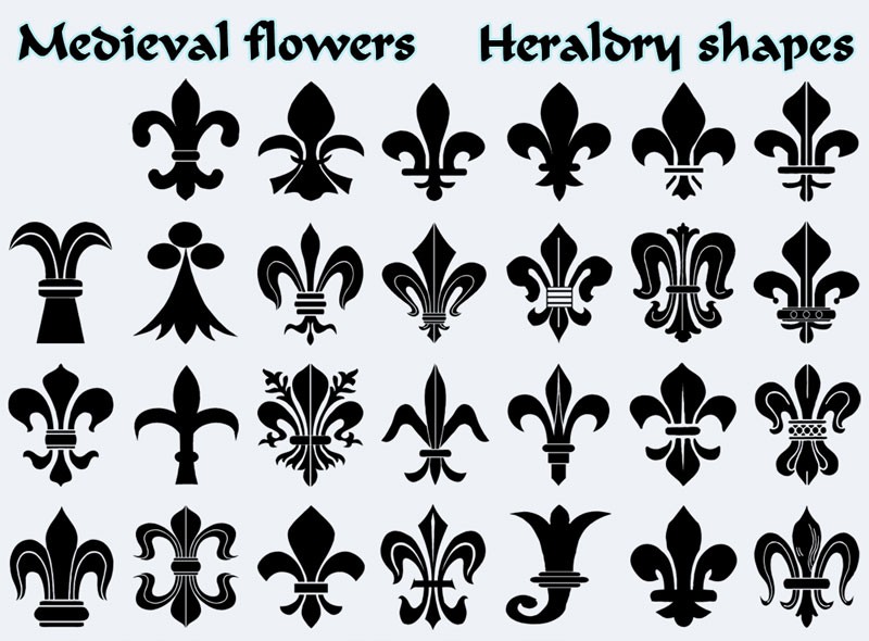 中世纪花纹章PS形状，CSH格式 设计素材 第1张