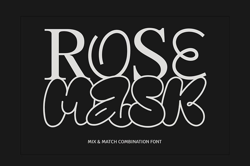 RoseMask英文组合字体 设计素材 第1张