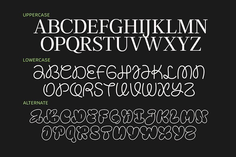 RoseMask英文组合字体 设计素材 第4张