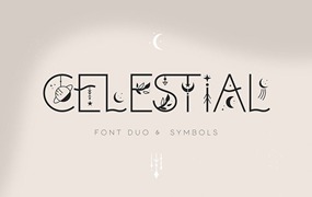 Celestial天体装饰英文字体