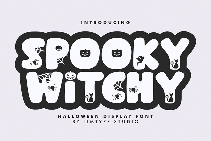Spooky Witchy万圣节印花字体 设计素材 第1张