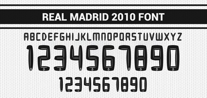 皇家马德里2009-2023赛季球衣字体合集 设计素材 第4张