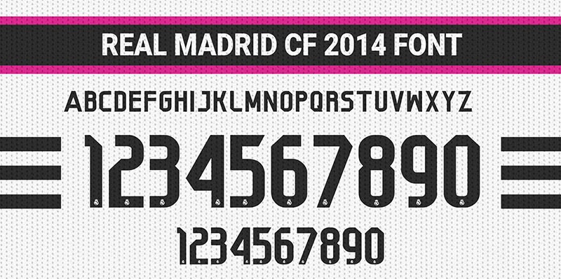 皇家马德里2009-2023赛季球衣字体合集 设计素材 第12张