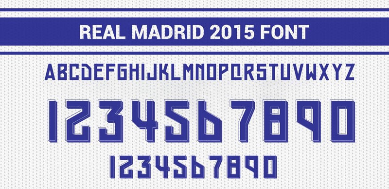 皇家马德里2009-2023赛季球衣字体合集 设计素材 第14张