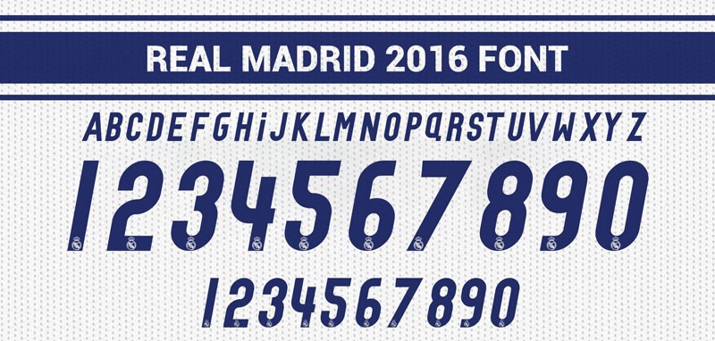 皇家马德里2009-2023赛季球衣字体合集 设计素材 第16张