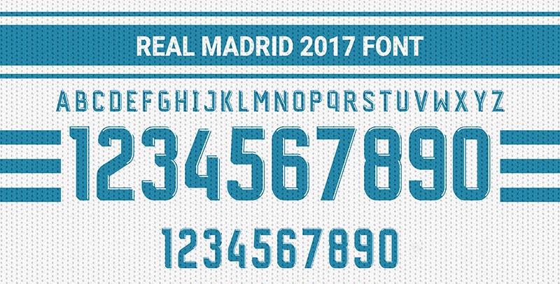 皇家马德里2009-2023赛季球衣字体合集 设计素材 第18张