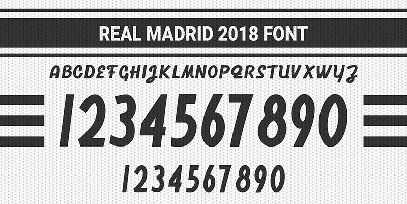 皇家马德里2009-2023赛季球衣字体合集 设计素材 第20张