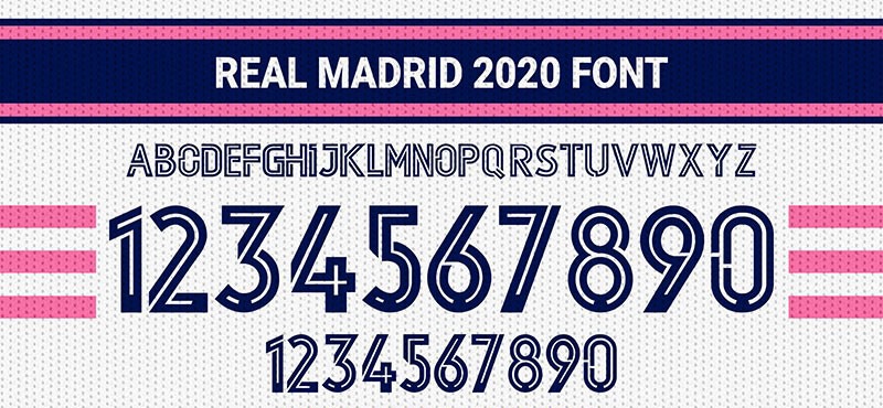 皇家马德里2009-2023赛季球衣字体合集 设计素材 第24张