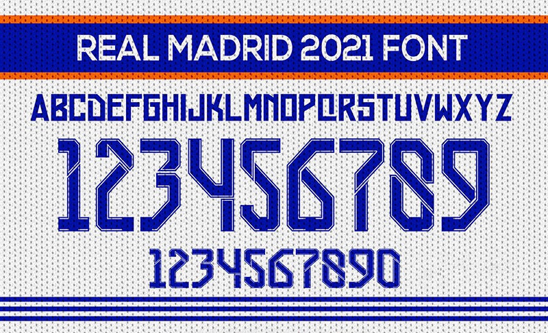 皇家马德里2009-2023赛季球衣字体合集 设计素材 第26张