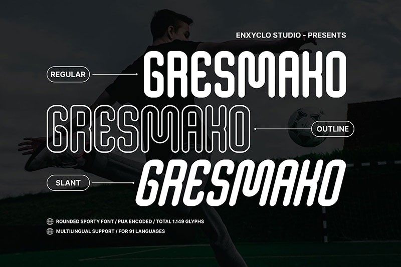Gresmako圆润无衬线英文字体 设计素材 第1张