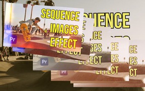 PR模板：高级纸张叠加照片打印拼贴照片墙电影过渡效果包+音效 Sequence Images Effect for PR