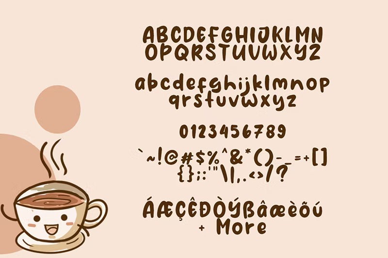 Coffee Extra可爱的英文卡通字体 设计素材 第3张