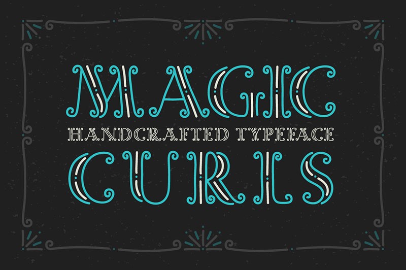 Magic Curls英文花体手写字体 设计素材 第1张