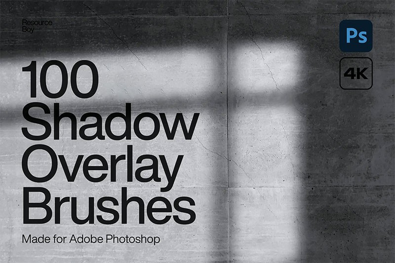 100个光影阴影叠加效果Photoshop笔刷 笔刷资源 第1张