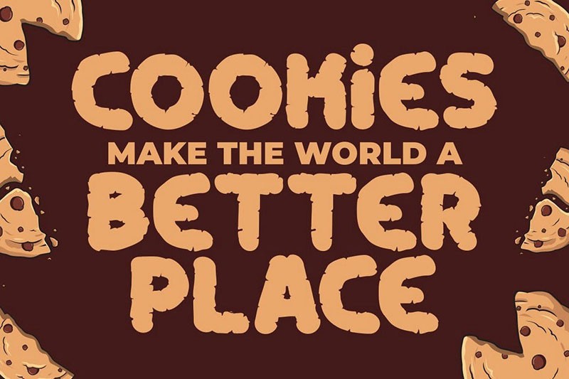 Crunchy Cookies饼干英文字体 设计素材 第1张