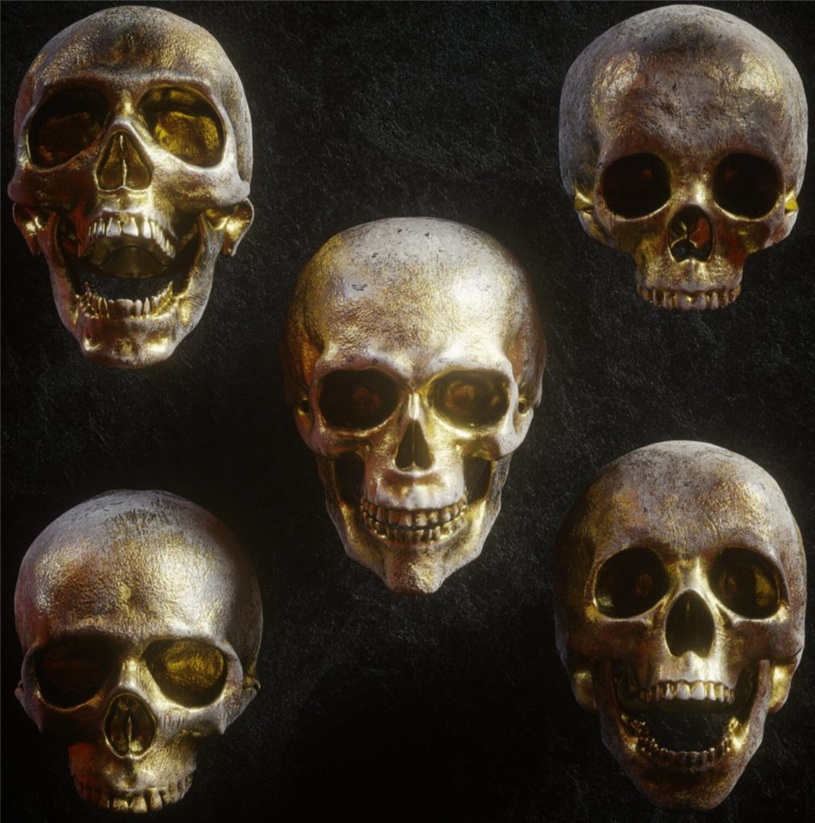 炫酷逼真3D人类头盖骨FBX模型素材 Billelis 3D Skull Model Pack . 第1张