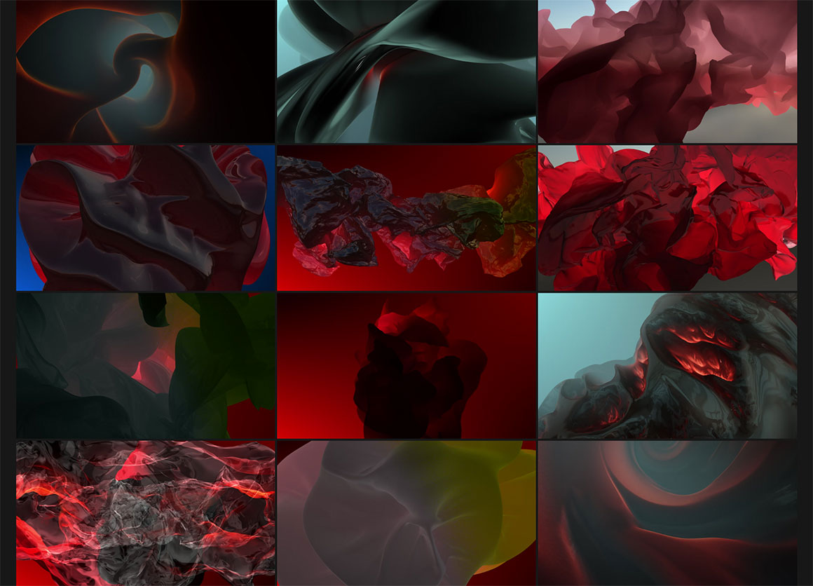Artlist 虚拟流体漂浮丝绸飘纱VJ抽象质感催眠优质4K背景素材 Virtual Fluid Background . 第2张