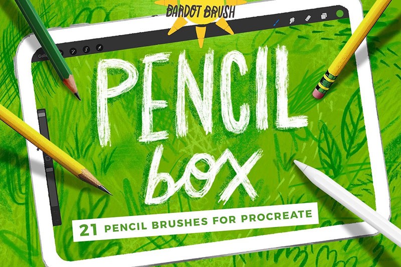 21个素描铅笔效果Procreate笔刷 笔刷资源 第1张