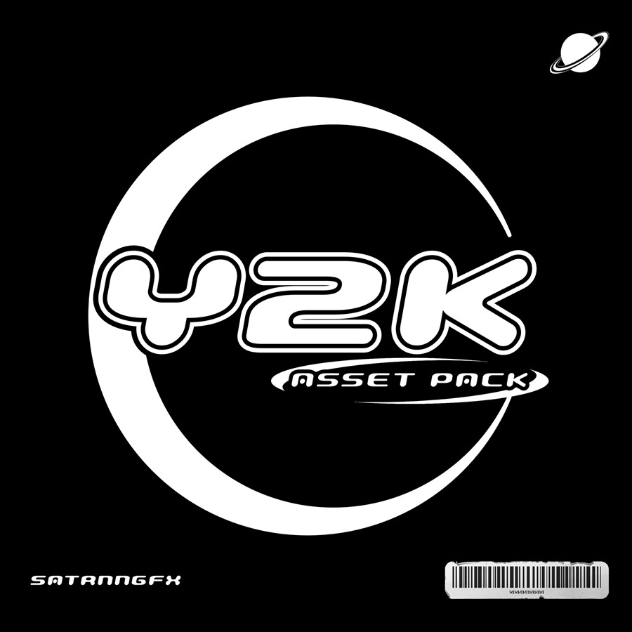 酸性千禧年Y2K风格潮流机能复古形状朋克图形包 Y2K Asset Pack Vol.1 图片素材 第3张