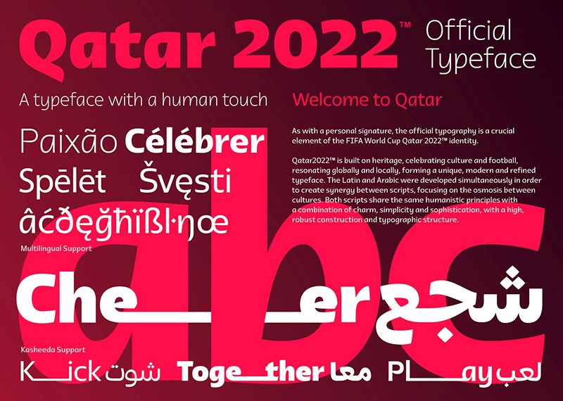 2022年卡塔尔世界杯官方字体 设计素材 第1张