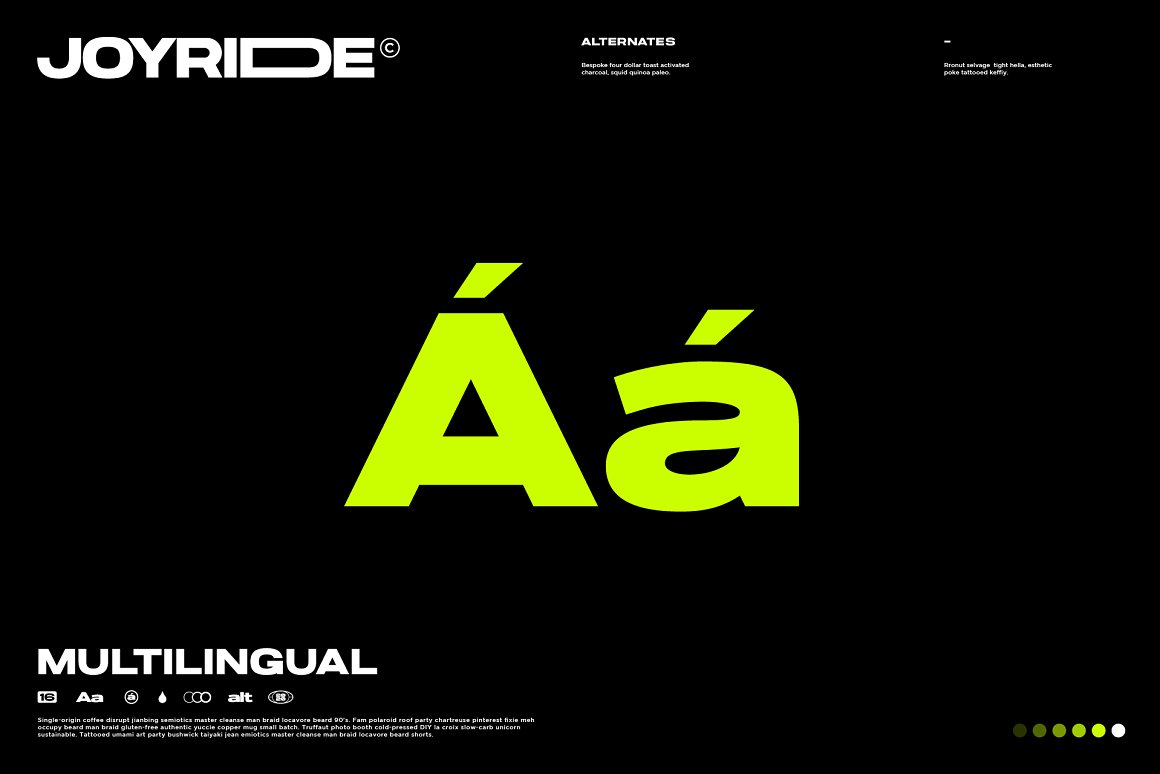 极简海报可变宽度无衬线英文字体 Joyride Extended Typeface 设计素材 第6张