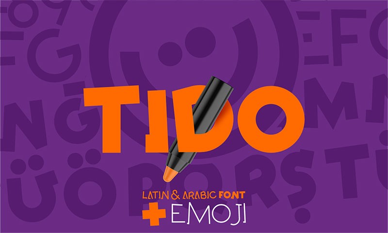 TIDO创意卡通英文字体，免费商用字体 设计素材 第1张