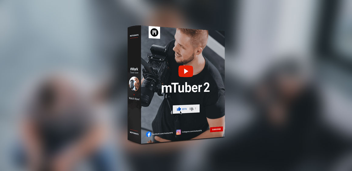 FCPX插件：61个视频网络社交媒体宣传图文包装动画插件 MotionVFX – mTuber 2 . 第1张