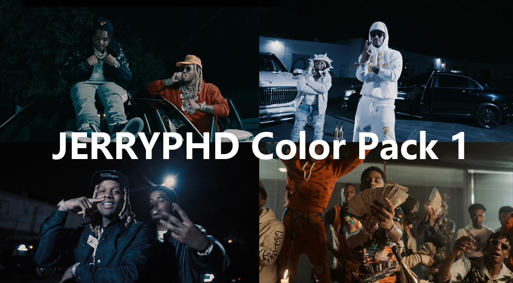 JERRY PRODUCTION 5款欧美街头嘻哈说唱hiphop风格LUTS调色预设包 JerryPHD Color Pack 1 插件预设 第1张