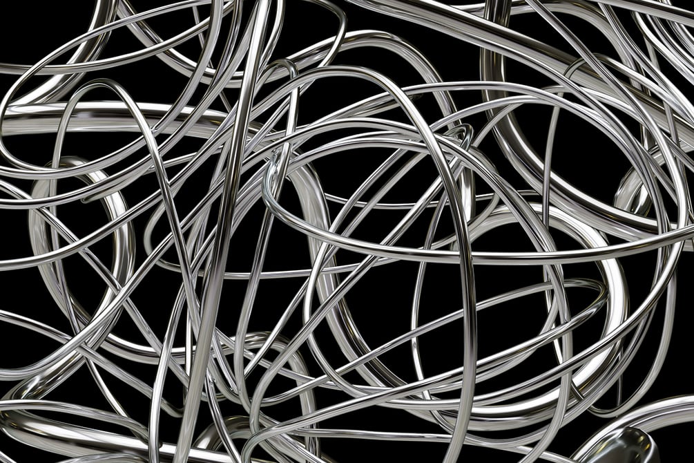 50种精美优雅酸性镀铬缠绕艺术创意形状PNG免扣素材 Chrome Knots - 3D PNG Shapes 图片素材 第4张