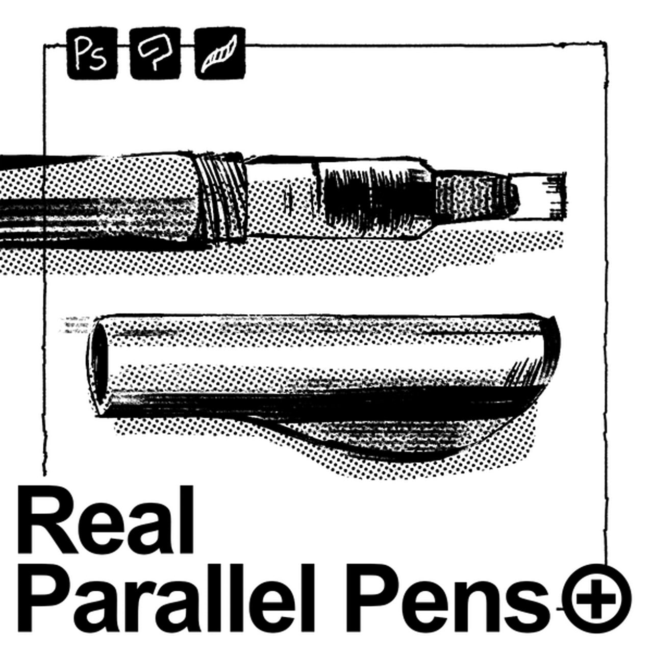 Procreate平头钢笔绘画笔刷，支持PS和CSP 笔刷资源 第1张